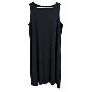 Bryn Walker Piers Stretch Modal Ponte Round Neck Waistless Midi Dress Size Large